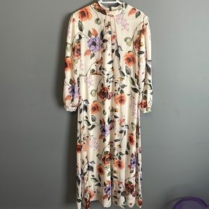 Floral long sleeve maxi dress made in turkey